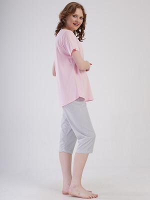 Купить Хлопковый летний комплект большого размера с капри VIENETTA 4080262838 в Украина в Lingerie.ua - Одяг для дому та відпочинку, Фото 9