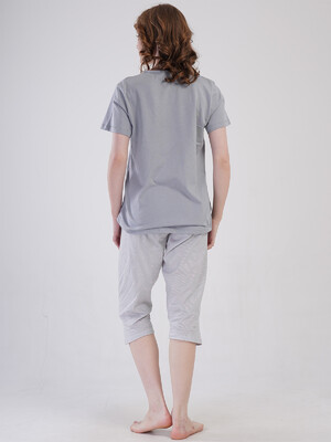 Купить Хлопковый летний комплект большого размера с капри VIENETTA 4080262838 в Украина в Lingerie.ua - Одяг для дому та відпочинку, Фото 8