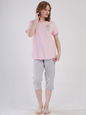 Купить Хлопковый летний комплект большого размера с капри VIENETTA 4080262838 в Украина в Lingerie.ua - Одяг для дому та відпочинку, Фото 7