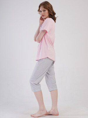 Купить Хлопковый летний комплект большого размера с капри VIENETTA 4080262838 в Украина в Lingerie.ua - Одяг для дому та відпочинку, Фото 6