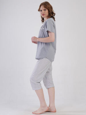 Купить Хлопковый летний комплект большого размера с капри VIENETTA 4080262838 в Украина в Lingerie.ua - Одяг для дому та відпочинку, Фото 4