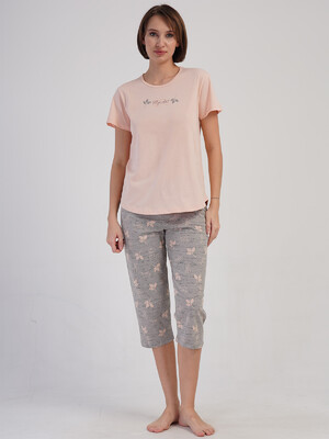 Купить Хлопковый комплект с коротким рукавом VIENETTA 4083772378 в Украина в Lingerie.ua - Одяг для дому та відпочинку, Видео