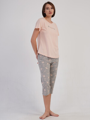 Купить Хлопковый комплект с коротким рукавом VIENETTA 4083772378 в Украина в Lingerie.ua - Одяг для дому та відпочинку, Фото 2