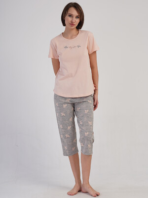 Купить Хлопковый комплект с коротким рукавом VIENETTA 4083772378 в Украина в Lingerie.ua - Одяг для дому та відпочинку, Фото 4