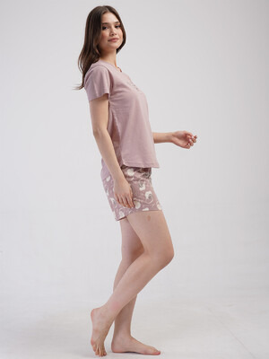 Купить Хлопковый комплект с шортами VIENETTA 4090984350 в Украина в Lingerie.ua - Одяг для дому та відпочинку, Фото 3