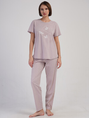 Купить Хлопковый домашний комплект с коротким рукавом VIENETTA 4082701405 в Украина в Lingerie.ua - Одяг для дому та відпочинку, Видео
