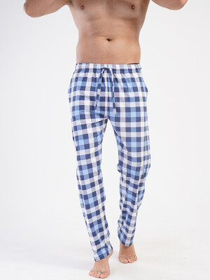 Купить Хлопковые домашние брюки мужские в клетку VIENETTA MAN 4041332754 в Украина в Lingerie.ua - Одяг для дому та відпочинку, Фото 3