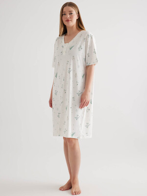 Купить Хлопковая ночная сорочка большого размера с коротким рукавом HAYS 50190 в Украина в Lingerie.ua - Одяг для дому та відпочинку, Фото 2