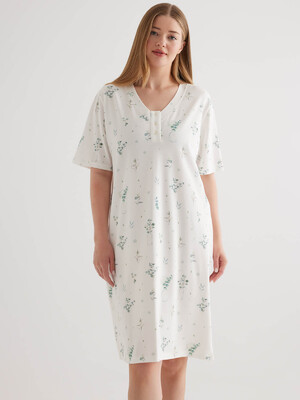 Купить Хлопковая ночная сорочка большого размера с коротким рукавом HAYS 50190 в Украина в Lingerie.ua - Одяг для дому та відпочинку, Фото 3