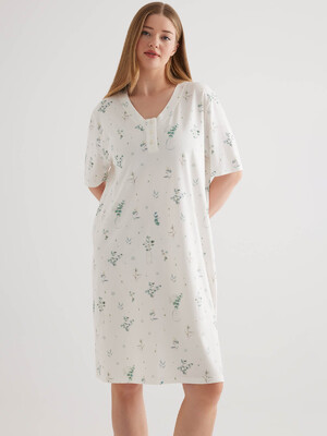 Купить Хлопковая ночная сорочка большого размера с коротким рукавом HAYS 50190 в Украина в Lingerie.ua - Одяг для дому та відпочинку, Фото 4