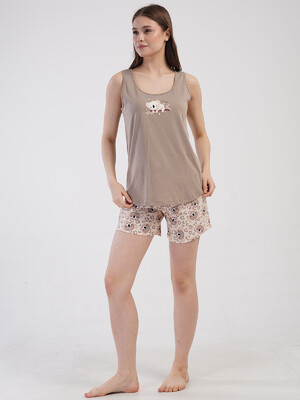 Купить Бавовняний домашній комплект із майки та шортів VIENETTA 4101158182 в Украина в Lingerie.ua - Одяг для дому та відпочинку, Фото 2