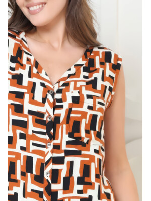 Купить Летнее штапельное платье на пуговицах JEN 05140 в Украина в Lingerie.ua - Одяг для дому та відпочинку, Фото 4