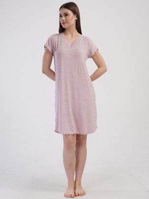 Купить Ночная сорочка из вискозы с коротким рукавом VIENETTA 4093131049  в Украина в Lingerie.ua - Одяг для дому та відпочинку, Фото 1