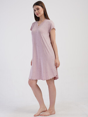 Купить Ночная сорочка из вискозы с коротким рукавом VIENETTA 4093131049  в Украина в Lingerie.ua - Одяг для дому та відпочинку, Фото 2