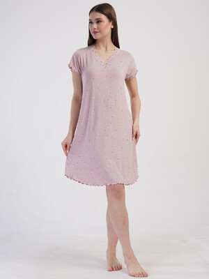 Купить Ночная сорочка из вискозы с коротким рукавом VIENETTA 4093131049  в Украина в Lingerie.ua - Одяг для дому та відпочинку, Фото 4