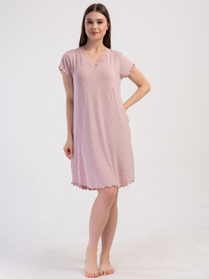 Купить Ночная сорочка из вискозы с коротким рукавом VIENETTA 4093131049  в Украина в Lingerie.ua - Одяг для дому та відпочинку, Фото 5