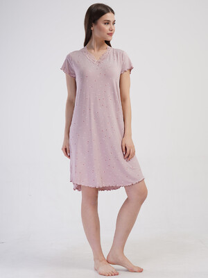 Купить Ночная сорочка из вискозы с коротким рукавом VIENETTA 4093131049  в Украина в Lingerie.ua - Одяг для дому та відпочинку, Фото 7