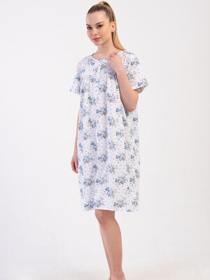 Хлопковая ночная сорочка  с коротким рукавом VIENETTA 1617790000