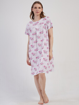 Купить Бавовняна нічна сорочка з коротким рукавом VIENETTA 1617790000 в Украина в Lingerie.ua - Одяг для дому та відпочинку, Фото 2