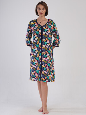 Купить Хлопковый халат большого размера на молнии VIENETTA 4083038286 в Украина