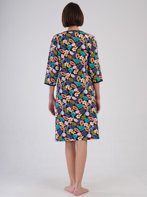 Купить Бавовняний халат великого розміру на блискавці VIENETTA 4083038286 в Украина в Lingerie.ua - Одяг для дому та відпочинку, Фото 3