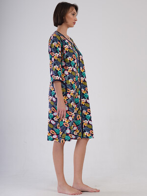 Купить Бавовняний халат великого розміру на блискавці VIENETTA 4083038286 в Украина в Lingerie.ua - Одяг для дому та відпочинку, Фото 5