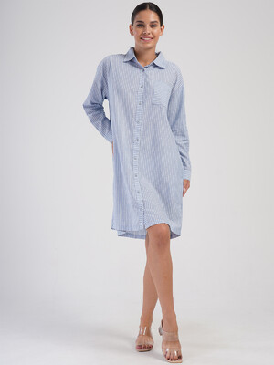 Купить Бавовняний халат сорочка на ґудзиках з довгим рукавом VIENETTA PLUS 4051020000 в Украина в Lingerie.ua - Одяг для дому та відпочинку, Фото 3