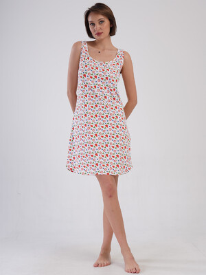 Купить Бавовняна домашня туніка на широких бретельках VIENETTA 4083700218 в Украина в Lingerie.ua - Одяг для дому та відпочинку, Фото 2