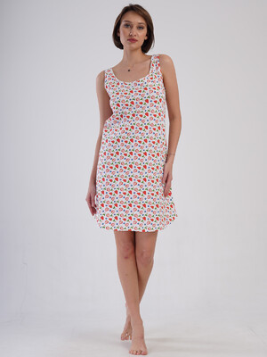 Купить Бавовняна домашня туніка на широких бретельках VIENETTA 4083700218 в Украина в Lingerie.ua - Одяг для дому та відпочинку, Фото 3