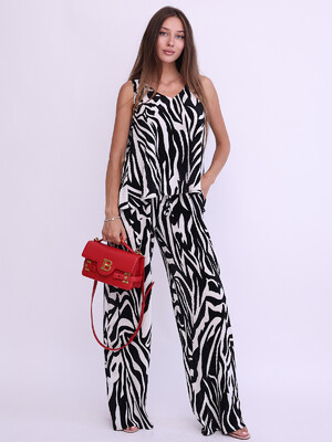 Гофрированный летний костюм из майки и брюк LINGERIE 170769