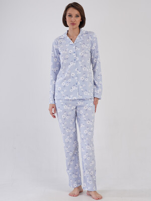 Купить Хлопковая классическая пижама с длинным рукавом VIENETTA 4100100019 в Украина