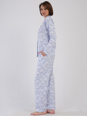 Купить Бавовняна класична піжама з довгим рукавом VIENETTA 4100100019 в Украина в Lingerie.ua - Одяг для дому та відпочинку, Фото 4