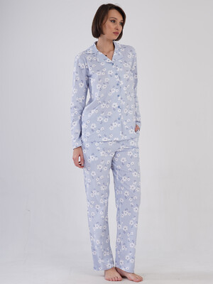 Купить Бавовняна класична піжама з довгим рукавом VIENETTA 4100100019 в Украина в Lingerie.ua - Одяг для дому та відпочинку, Фото 6