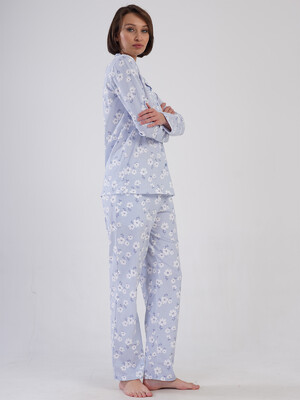 Купить Бавовняна класична піжама з довгим рукавом VIENETTA 4100100019 в Украина в Lingerie.ua - Одяг для дому та відпочинку, Фото 8
