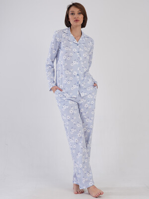 Купить Бавовняна класична піжама з довгим рукавом VIENETTA 4100100019 в Украина в Lingerie.ua - Одяг для дому та відпочинку, Фото 9