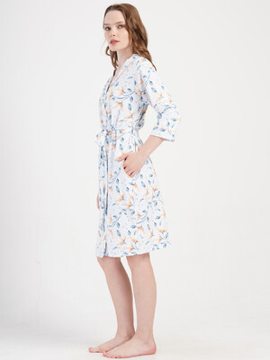 Купить Бавовняний халат на запах з кишенями VIENETTA 4092000710 в Украина в Lingerie.ua - Одяг для дому та відпочинку, Фото 2