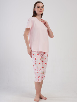 Купить Хлопковый комплект большого размера с капри VIENETTA 4080364232 в Украина в Lingerie.ua - Одяг для дому та відпочинку, Фото 2