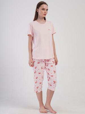 Купить Хлопковый комплект большого размера с капри VIENETTA 4080364232 в Украина в Lingerie.ua - Одяг для дому та відпочинку, Фото 4