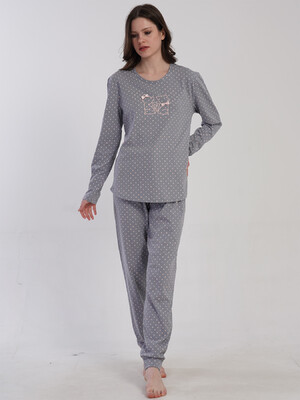 Купить Хлопковый домашний женский комплект с длинным рукавом VIENETTA 5033041248 в Украина в Lingerie.ua - Одяг для дому та відпочинку, Фото 1