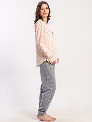 Купить Хлопковый домашний женский комплект с длинным рукавом VIENETTA 5033041248 в Украина в Lingerie.ua - Одяг для дому та відпочинку, Фото 10