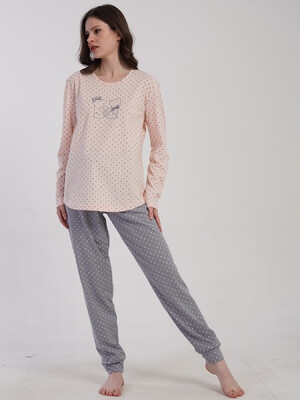 Купить Хлопковый домашний женский комплект с длинным рукавом VIENETTA 5033041248 в Украина в Lingerie.ua - Одяг для дому та відпочинку, Фото 7