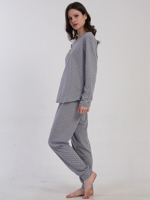 Купить Хлопковый домашний женский комплект с длинным рукавом VIENETTA 5033041248 в Украина в Lingerie.ua - Одяг для дому та відпочинку, Фото 12