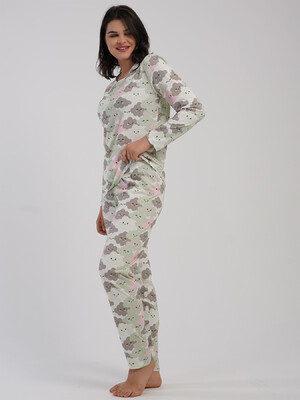 Купить Хлопковый домашний женский костюм с длинным рукавом VIENETTA 5040413841 в Украина в Lingerie.ua - Одяг для дому та відпочинку, Фото 3