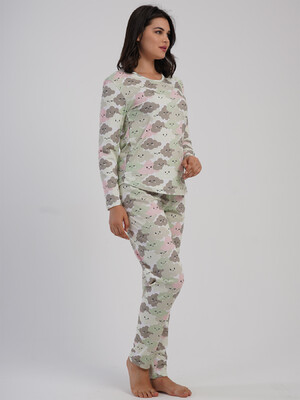 Купить Хлопковый домашний женский костюм с длинным рукавом VIENETTA 5040413841 в Украина в Lingerie.ua - Одяг для дому та відпочинку, Фото 4