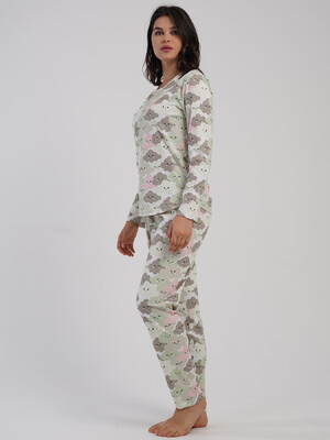 Купить Хлопковый домашний женский костюм с длинным рукавом VIENETTA 5040413841 в Украина в Lingerie.ua - Одяг для дому та відпочинку, Фото 5