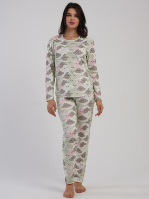 Купить Хлопковый домашний женский костюм с длинным рукавом VIENETTA 5040413841 в Украина в Lingerie.ua - Одяг для дому та відпочинку, Фото 8