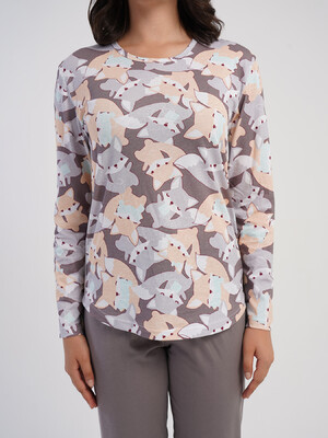 Купить Хлопковый домашний комплект с длинным рукавом VIENETTA 5040463842 в Украина в Lingerie.ua - Одяг для дому та відпочинку, Фото 3