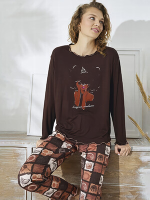 Купить Домашний комплект из вискозы с длинным рукавом SEVIM 15086 в Украина в Lingerie.ua - Одяг для дому та відпочинку, Фото 3