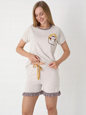 Хлопковый комплект из футболки и шорт SEVIM 13218