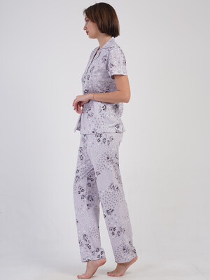 Купить Хлопковая классическая пижама с коротким рукавом VIENETTA 4110213239 в Украина в Lingerie.ua - Одяг для дому та відпочинку, Фото 5